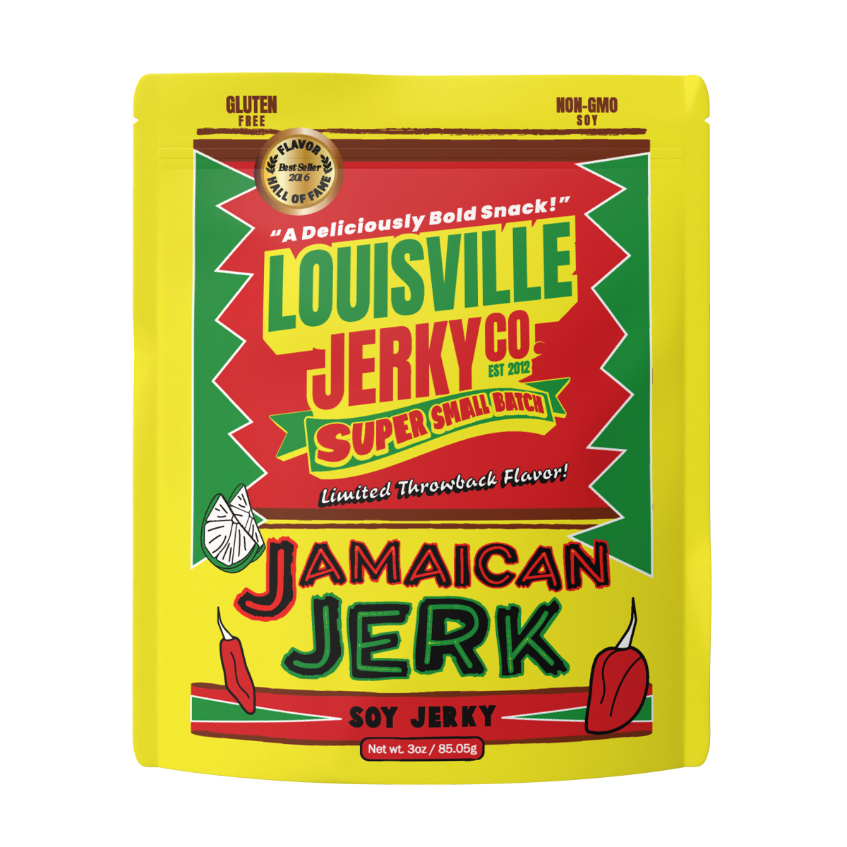 Louisville Brands - Vegan & Plant Based Small Batch Jamaican Jerk Jerky 3 oz