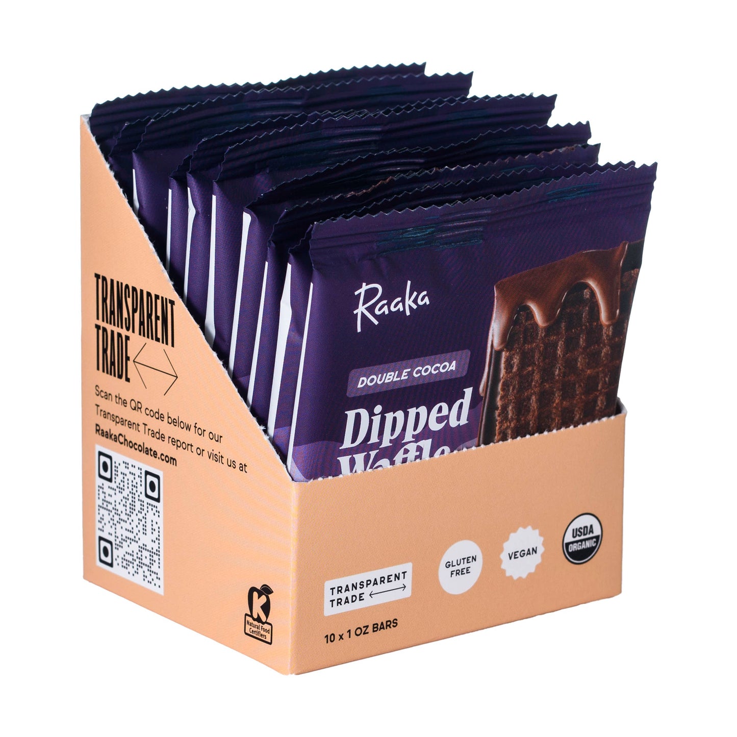 Raaka Chocolate - Double Cocoa Waffle Cone Chocolate Bar