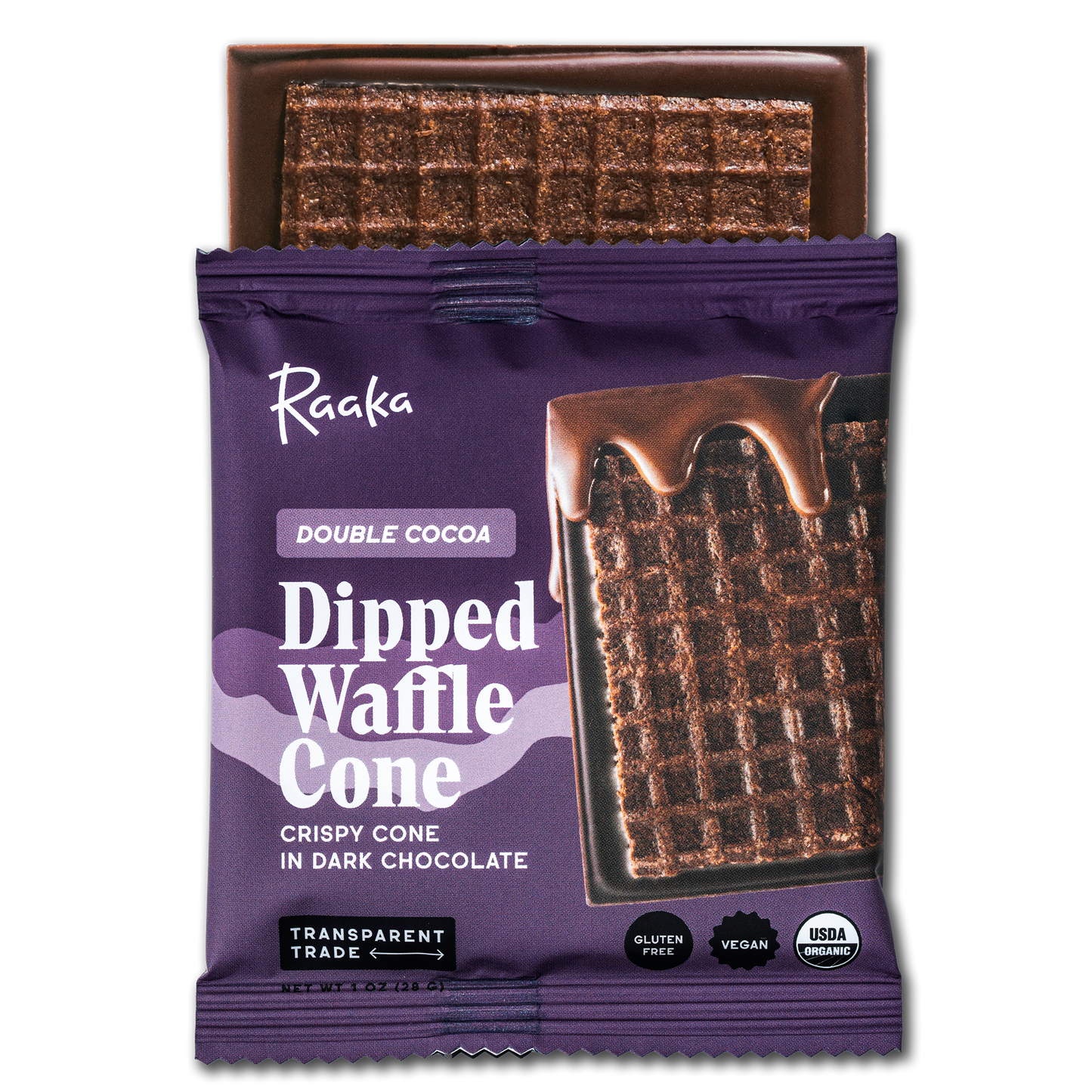 Raaka Chocolate - Double Cocoa Waffle Cone Chocolate Bar