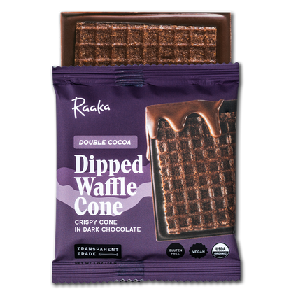 Raaka Chocolate - Double Cocoa Waffle Cone Chocolate Bar