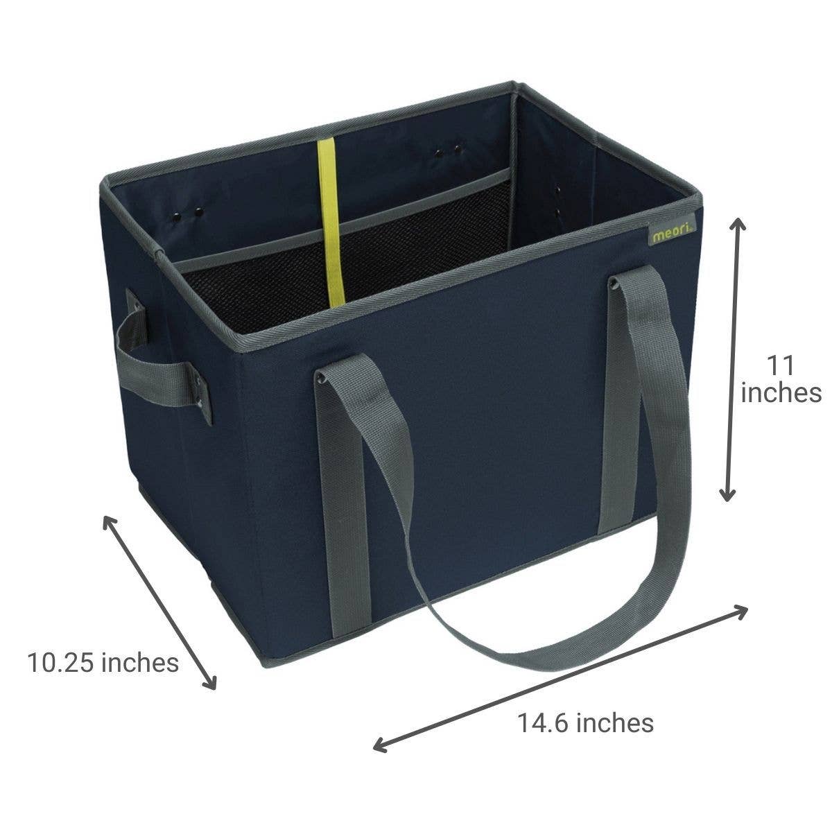 meori Inc - Reusable Grocery Basket Tote Collapsible: Lava Black / Insulated