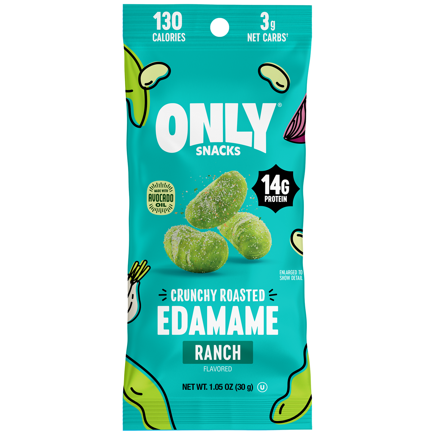 The Only Bean - Crunchy Roasted Edamame Ranch - 1.05oz