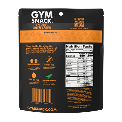 Louisville Foods - Cheddar Cheeze Gym Snack - Plant-Based Protein Snack