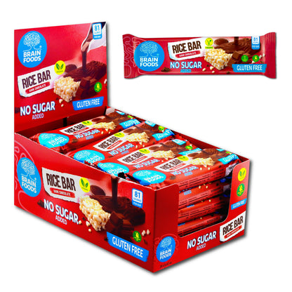 BRAIN FOODS GF Vegan Rice Bars (Dark Chocolate)