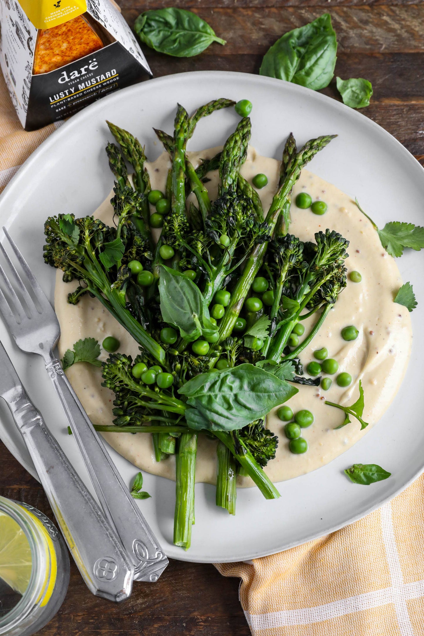 Darë Vegan Cheese - Lusty Mustard Plant-Based Cheese Wedge