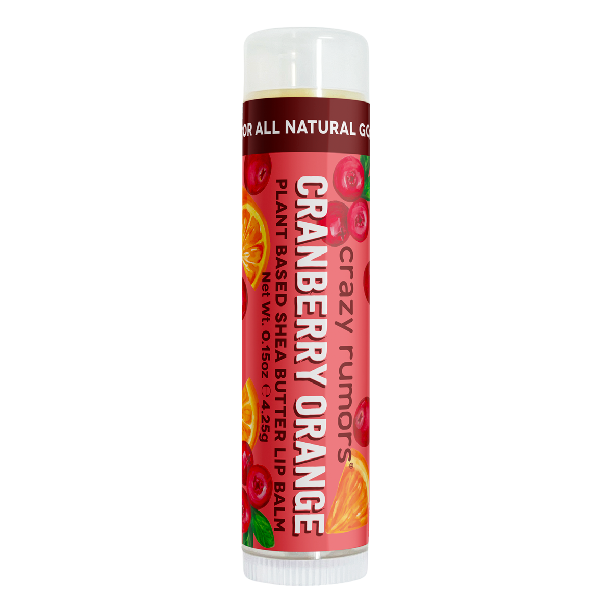 Crazy Rumors - All Natural, Vegan Cranberry Orange  Lip Balm - Seasonal