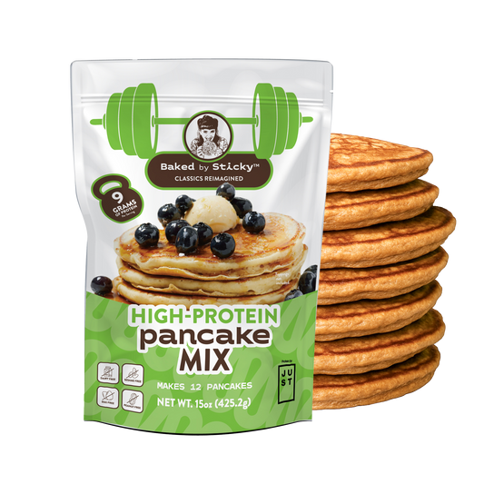Baked by Sticky - High-Protein Vegan Pancake Mix, 9g Plant Protein, Kosher