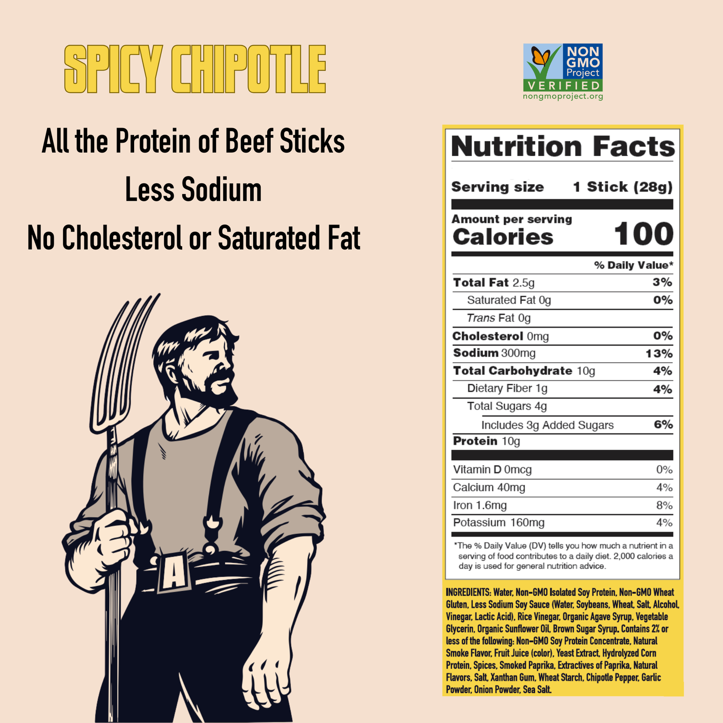 AGRO POWER Jerky Sticks - Spicy Chipotle. Multipack
