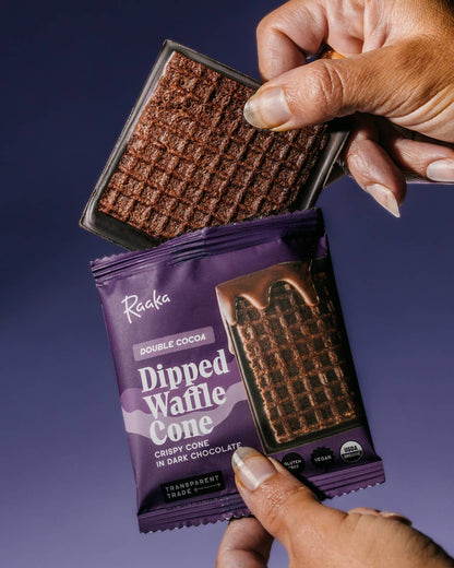 Raaka Chocolate - Double Cocoa Waffle Cone Chocolate Bar