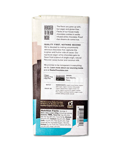 Raaka Chocolate - Cookies & Cream Vegan White Chocolate Bar