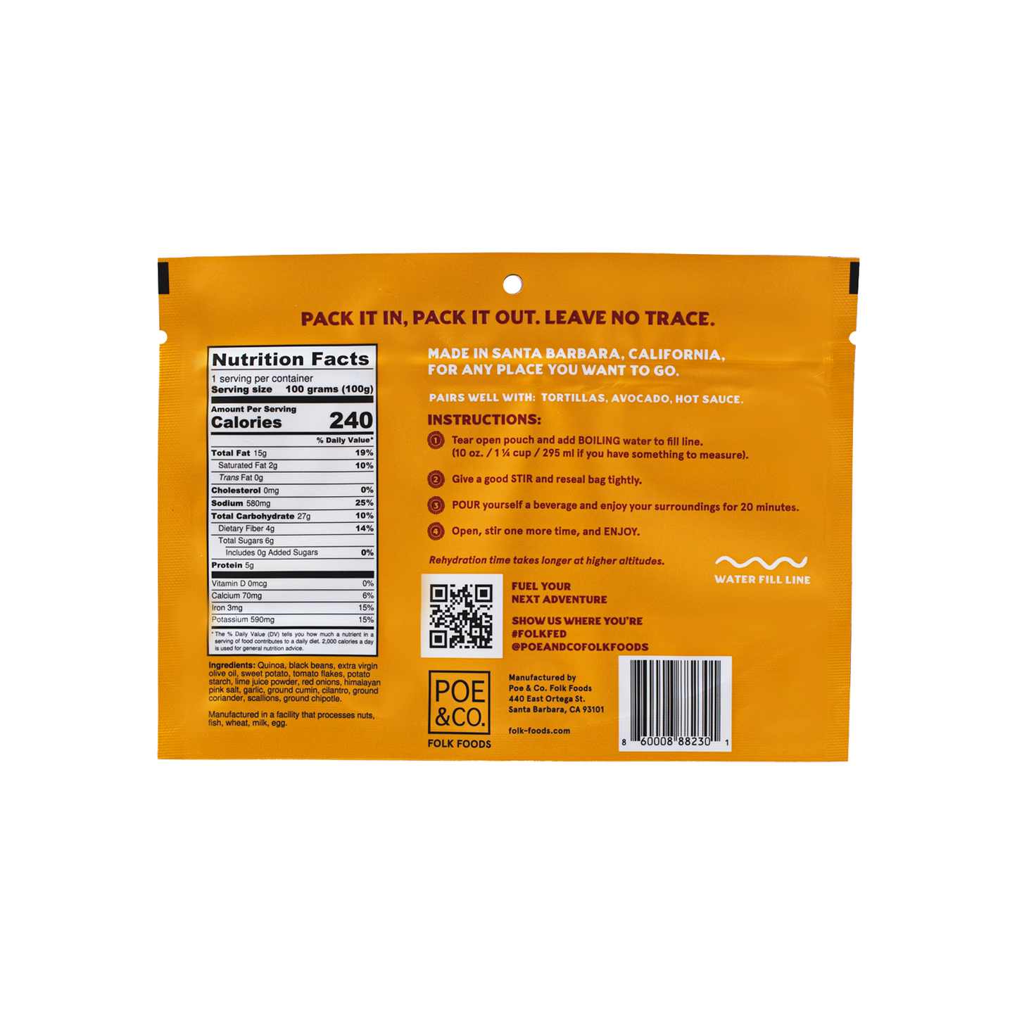 Poe & Co. Folk Foods - Quinoa Sweet Potato Skillet