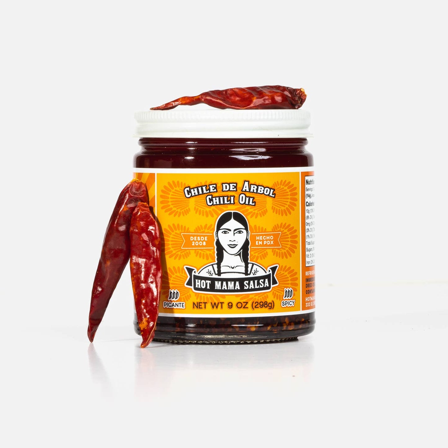 Hot Mama Salsa - Chili de Arbol Mexican Style Hot Chili Oil