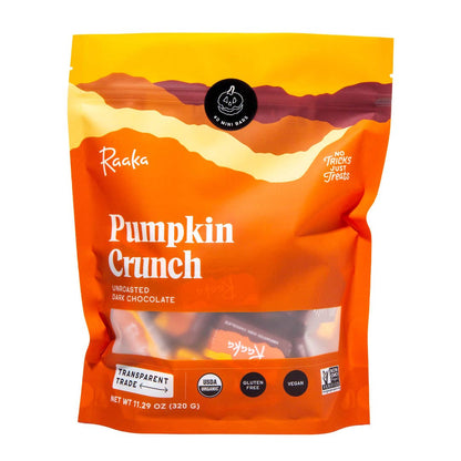 Raaka Chocolate - Pumpkin Crunch Mini Chocolate Bars - Fall Halloween Limited