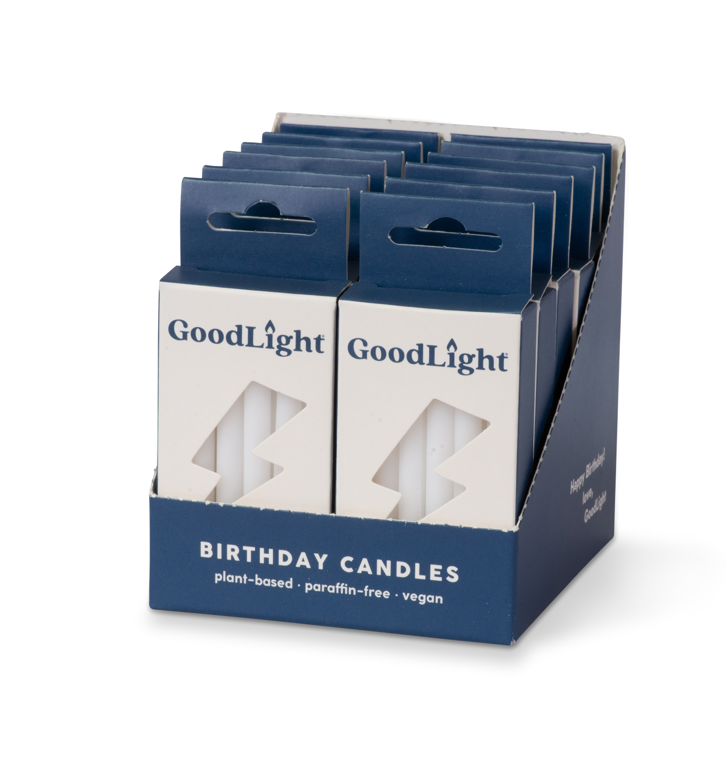 GoodLight Natural Candles - Vegan Birthday Candles | 12-Count Box: Multi-Color