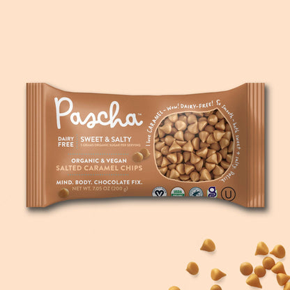 Pascha Chocolate Company - NEW! Organic & Vegan Salted Caramel Baking Chips
