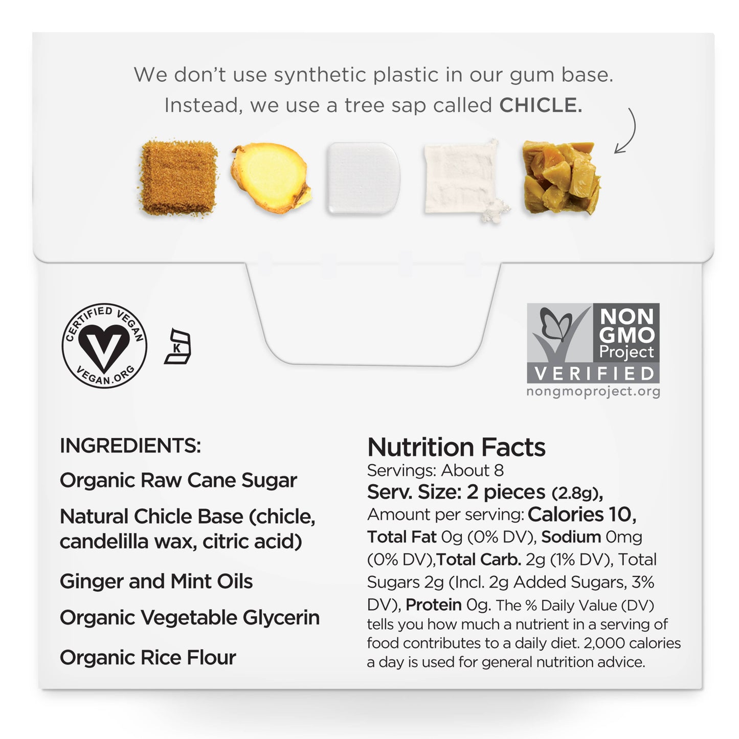 Simply Gum - Ginger Chewing Gum - Natural + Plastic-Free