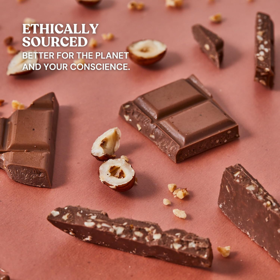 7th Heaven Chocolate - Vegan Oat Milk Chocolate Bar - Hazelnut Cream, Lactose-Free