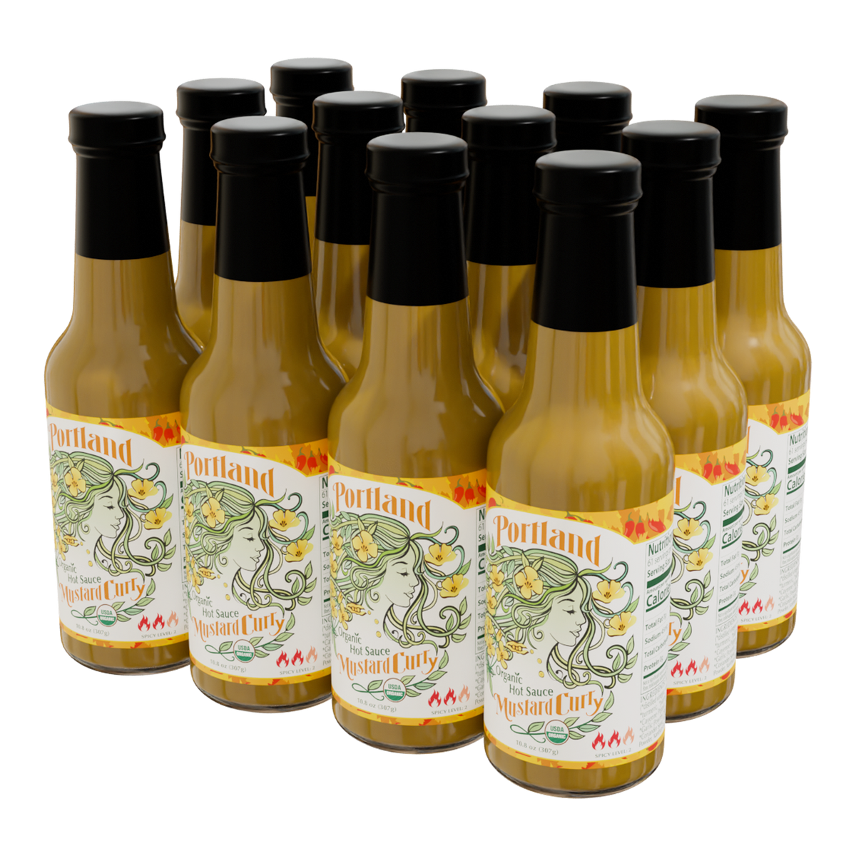 Portlandia Foods - Organic Hot Sauce Mustard Curry