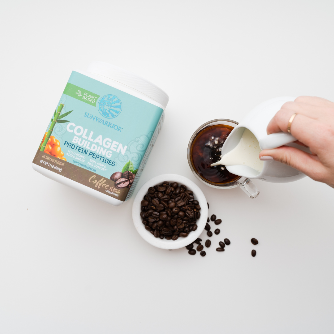 Sunwarrior - Coffee Collagen Drink Powder - Vegan, Plant-Based, Soy-Free