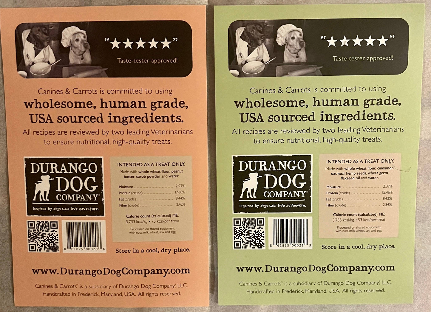 Durango Dog Co - CANINES & CARROTS Mini Bites Vegan Dog Treats - Cinnamon & Granola