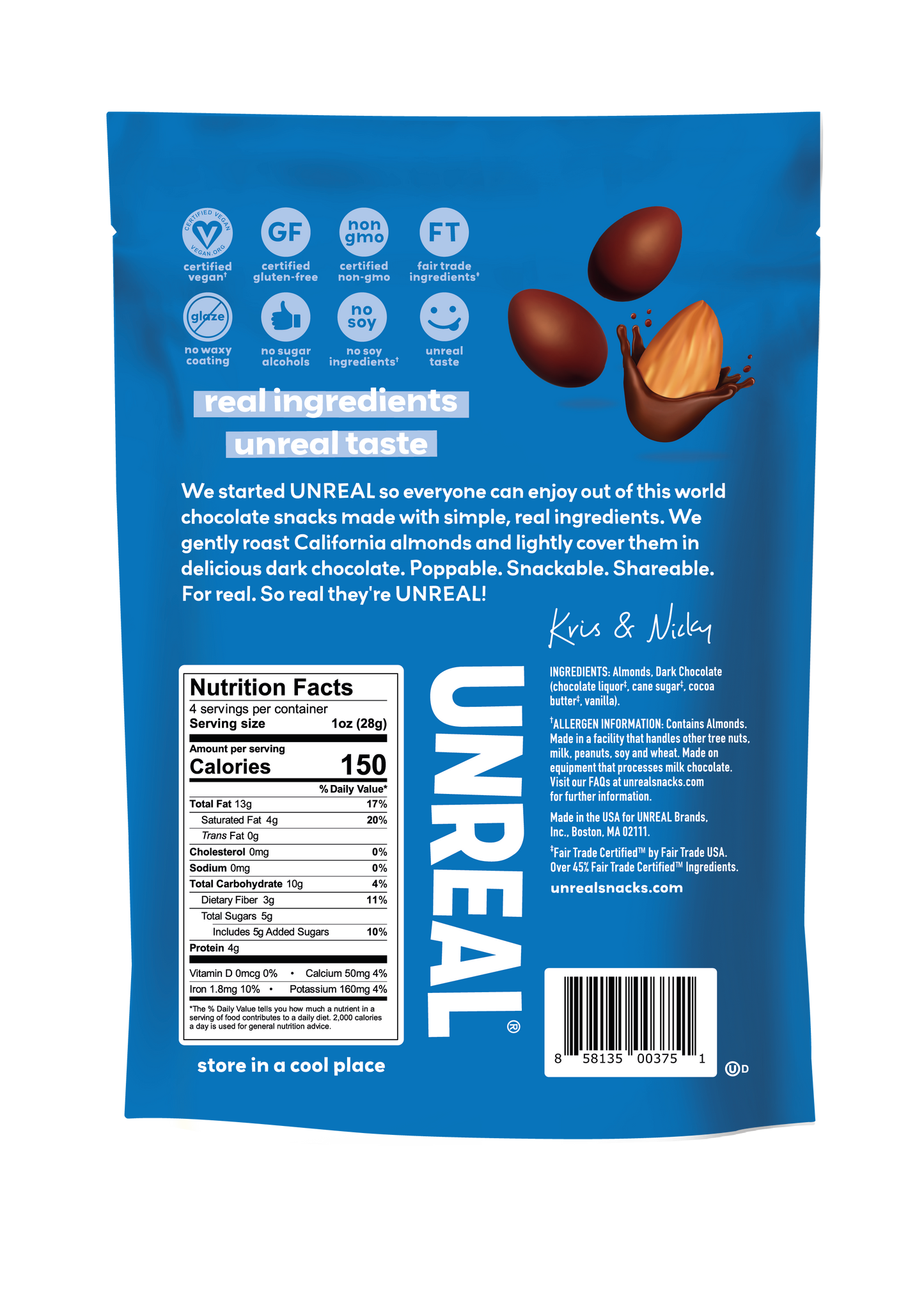 UNREAL - Dark Chocolate Covered Almonds