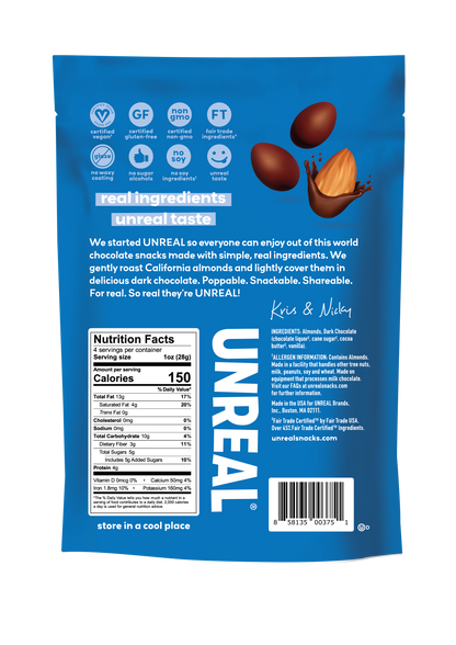 UNREAL - Dark Chocolate Covered Almonds