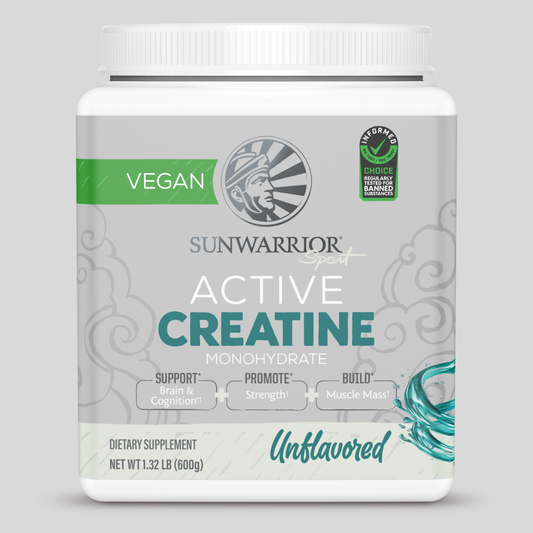 Sunwarrior - Unflavored Active Creatine Drink Powder - Vegan, 600 grams