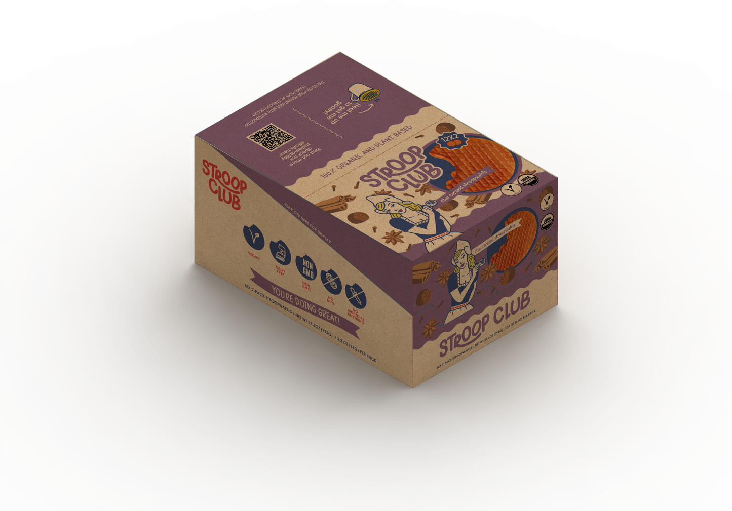 Stroop Club - Chai Caramel Organic and Plant-Based Stroopwafel 2-pack