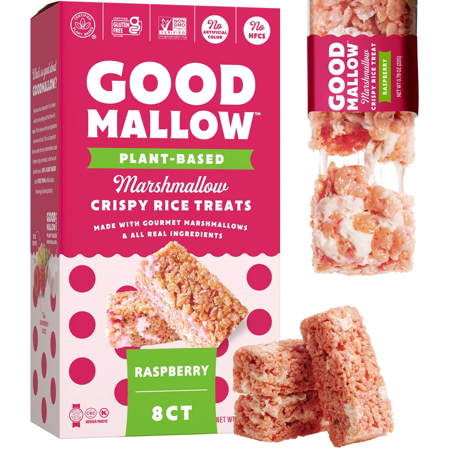 Snackatere - Vegan Rice Crispy Treats Individually Wrapped Box of 8: Vanilla