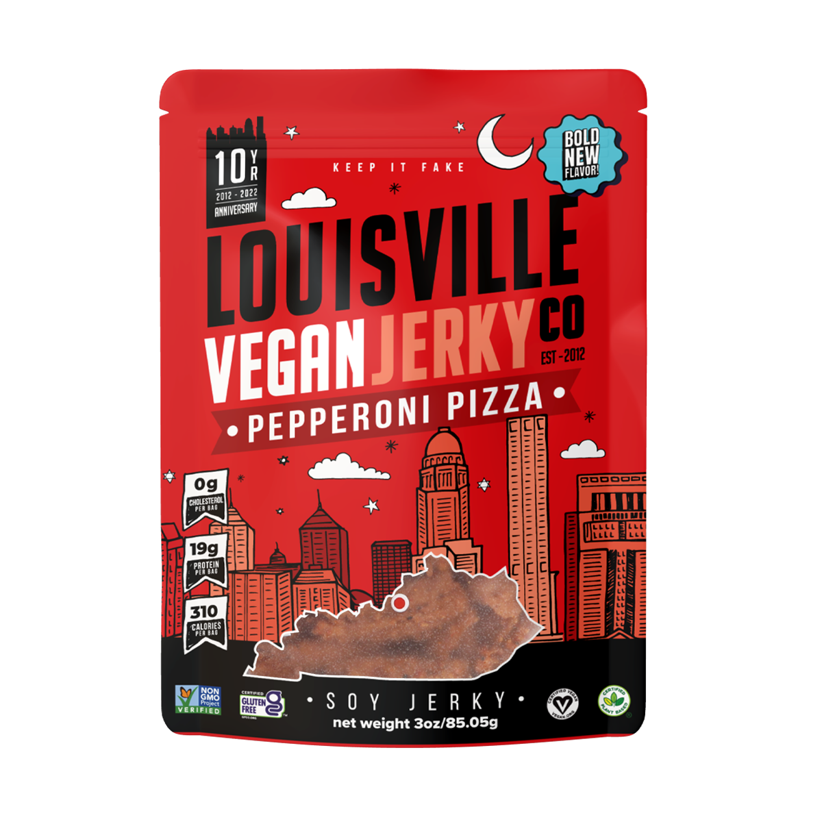 Louisville Vegan Jerky Co. - Pepperoni Pizza Jerky