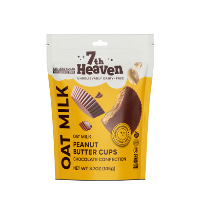 7th Heaven Chocolate - Oat Milk Chocolate Peanut Butter Cups Pouch - Non-GMO, Vegan