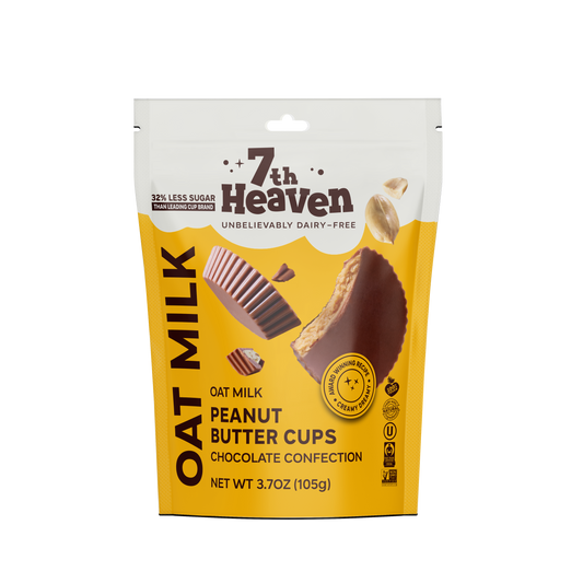 7th Heaven Chocolate - Oat Milk Chocolate Peanut Butter Cups Pouch - Non-GMO, Vegan