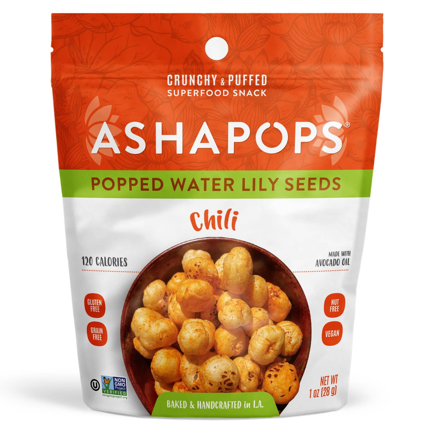 AshaPops - 1oz Chili Lime - AshaPops Popped Water Lily Seeds