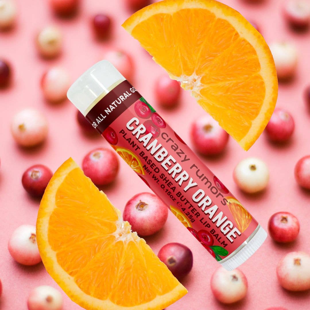 Crazy Rumors - All Natural, Vegan Cranberry Orange  Lip Balm - Seasonal