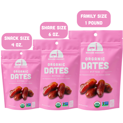 Mavuno Harvest - Pitted Dates, 6-pack case: 4 OZ