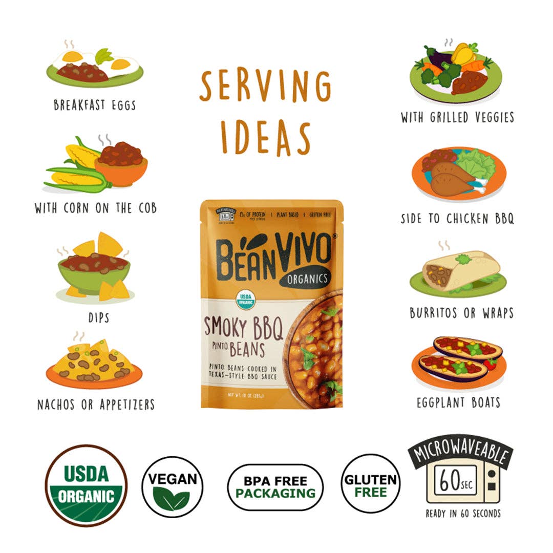BeanVIVO Organics - Smoky BBQ Pinto Beans