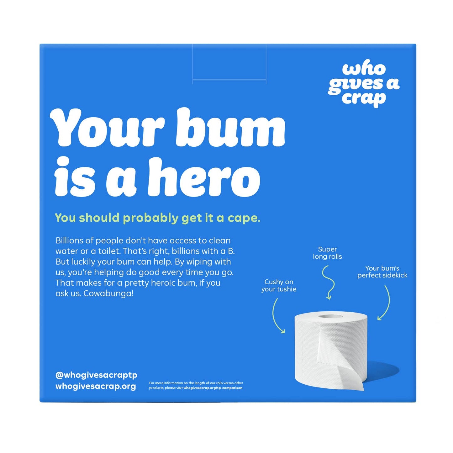 Who Gives a Crap - 100% Recycled Toilet Paper - Retail 8 Pack