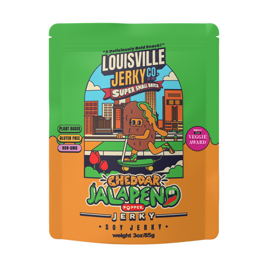 Louisville Brands - Vegan & Plant Based Cheddar Jalapeño Popper Jerky 3 oz