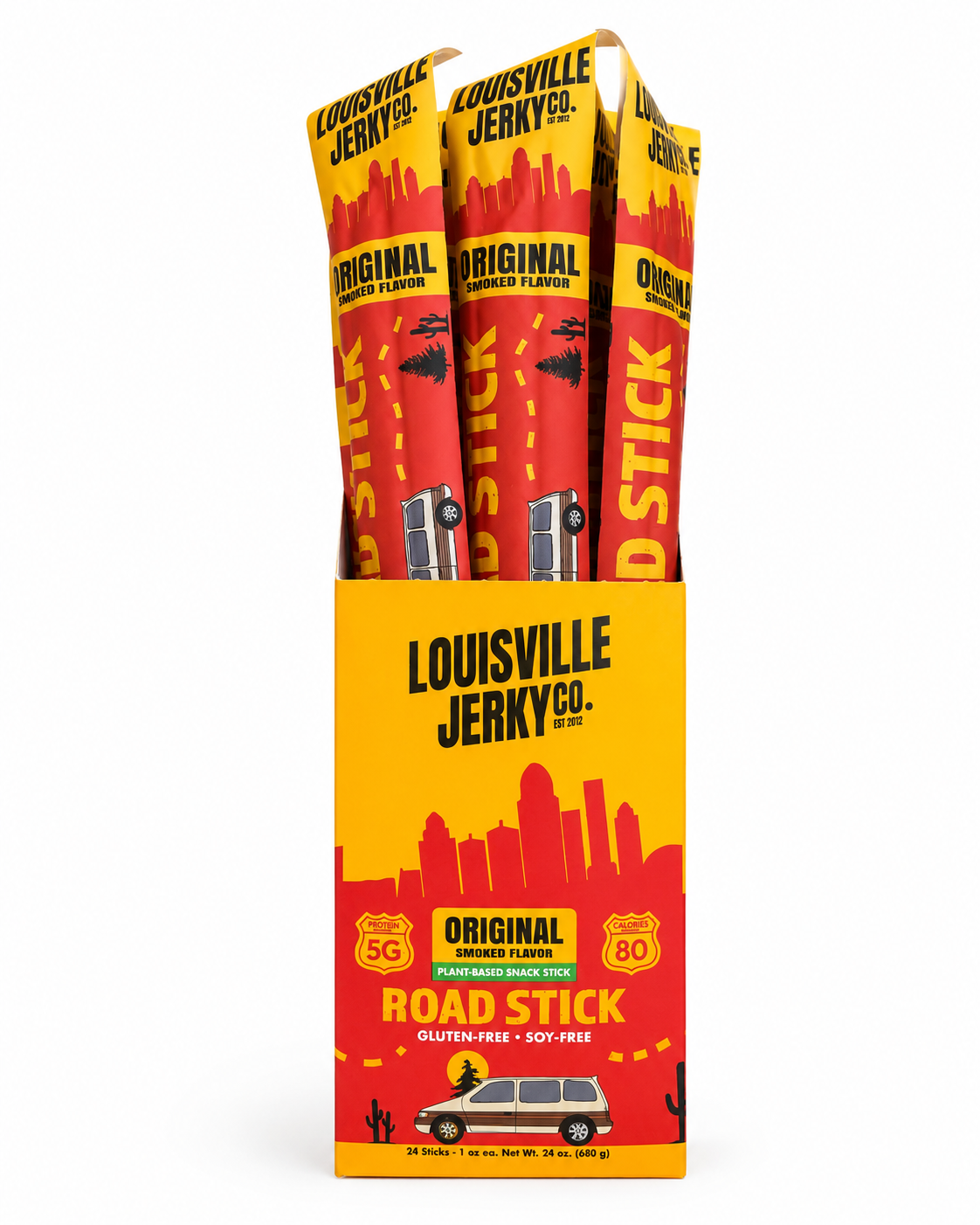 Louisville Brands - Original Smoked Road Stick Pea Protein Vegan Stick 1 oz