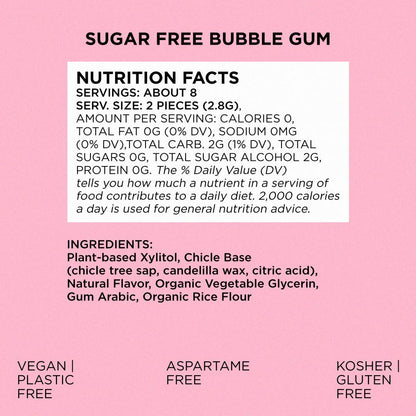 Simply Gum - Sugar Free Bubble Gum - Natural + Plastic-Free