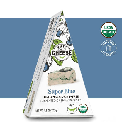 Nuts For Cheese - Super Blue Cashew Cheese Wedge | Organic | Artisan | Vegan