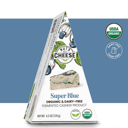 Nuts For Cheese - Super Blue Cashew Cheese Wedge | Organic | Artisan | Vegan