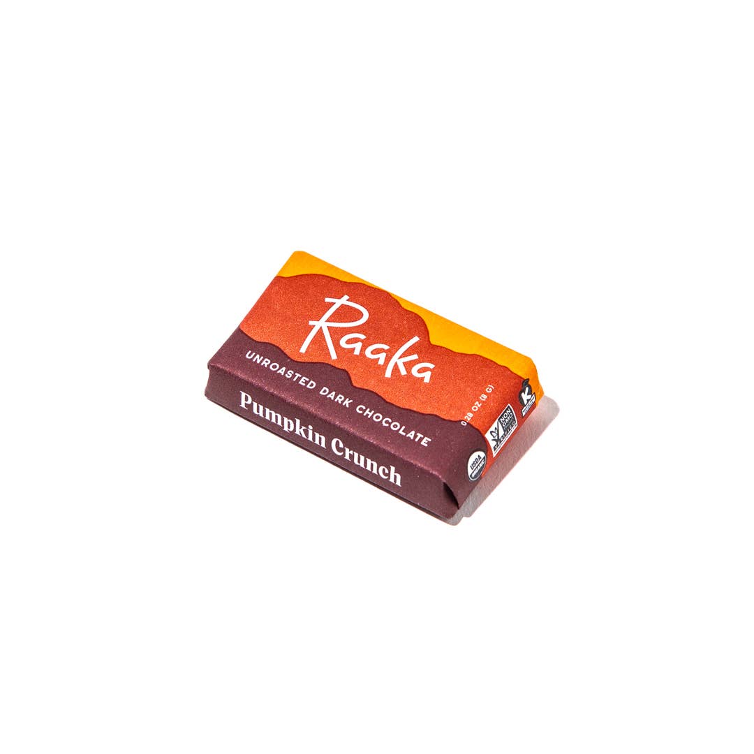 Raaka Chocolate - Pumpkin Crunch Mini Chocolate Bars - Fall Halloween Limited