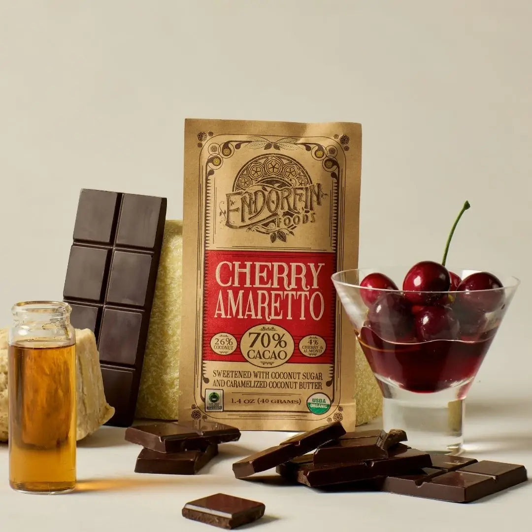 Endorfin Cherry Amaretto Dark Chocolate Bar