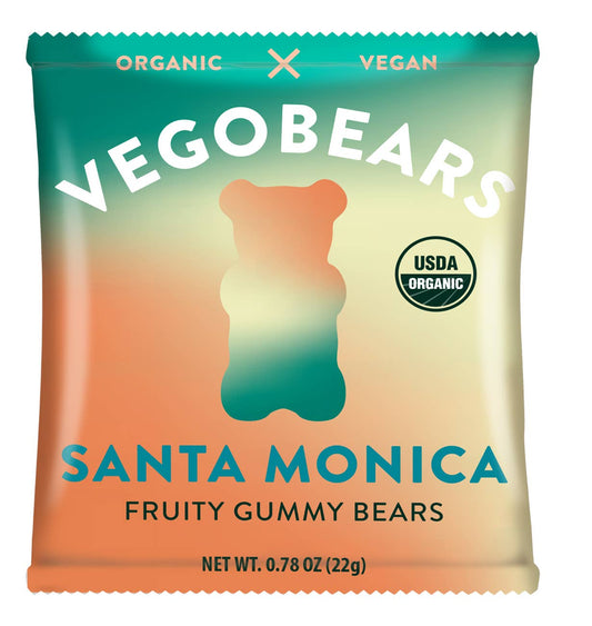 Vegobears Santa Monica Organic Gummy Bears, 0.78oz