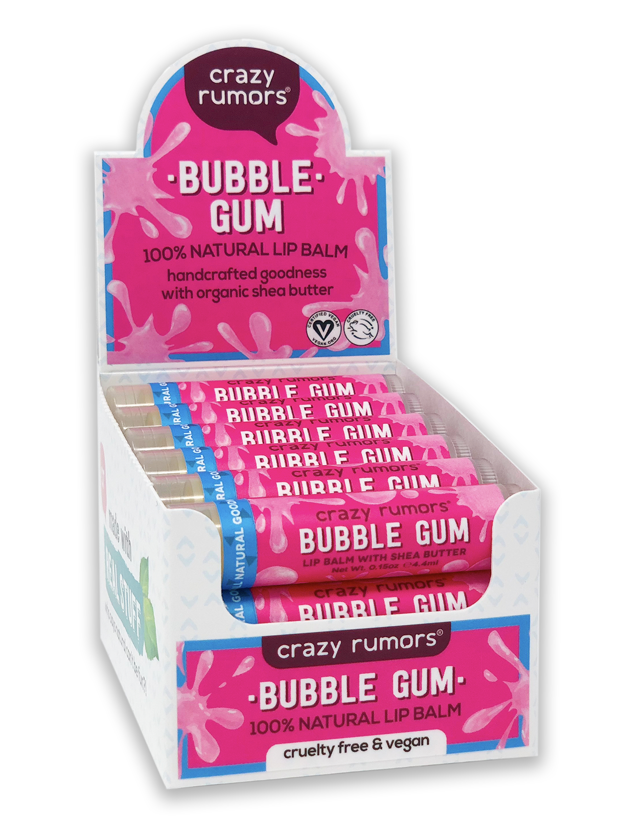 Crazy Rumors - All Natural, Vegan Bubble Gum Lip Balm