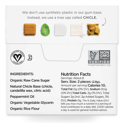 Simply Gum - Peppermint Chewing Gum - Natural + Plastic-Free