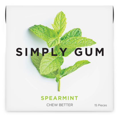 Simply Gum - Spearmint Chewing Gum - Natural + Plastic-Free