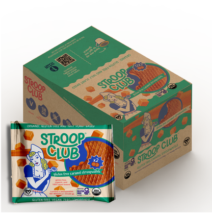Stroop Club - Gluten Free and Plant Bas Caramel Organic Stroopwafel 2-pack