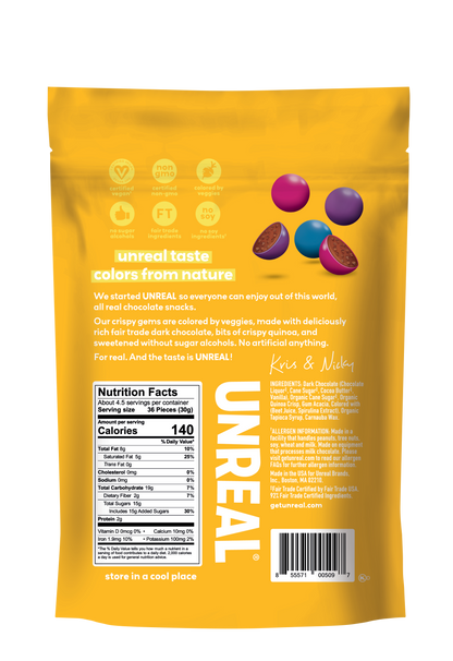 UNREAL - Dark Chocolate Crispy Quinoa Gems